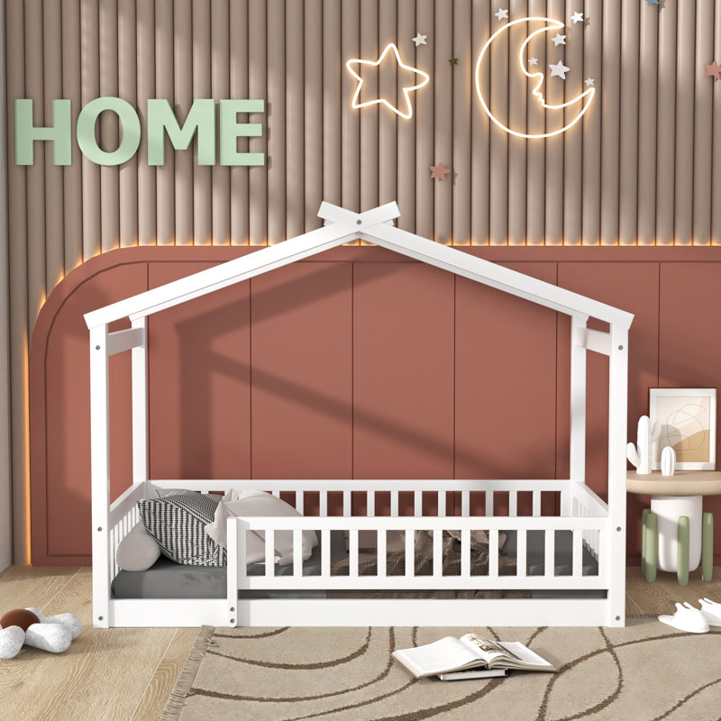 Lit pour enfant Azusa, Blanc, Simple