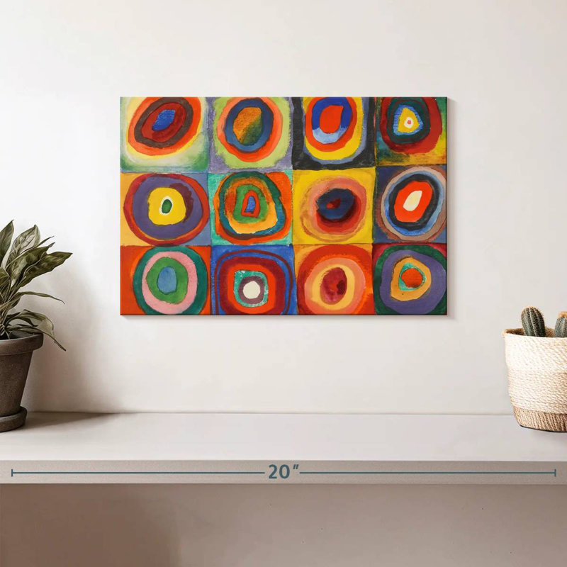 Avery Color Study Squares Concentric Circles, 8" H x 12" W