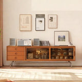 Simple Retro Storage TV Cabinet 70.86'' W Storage Credenza