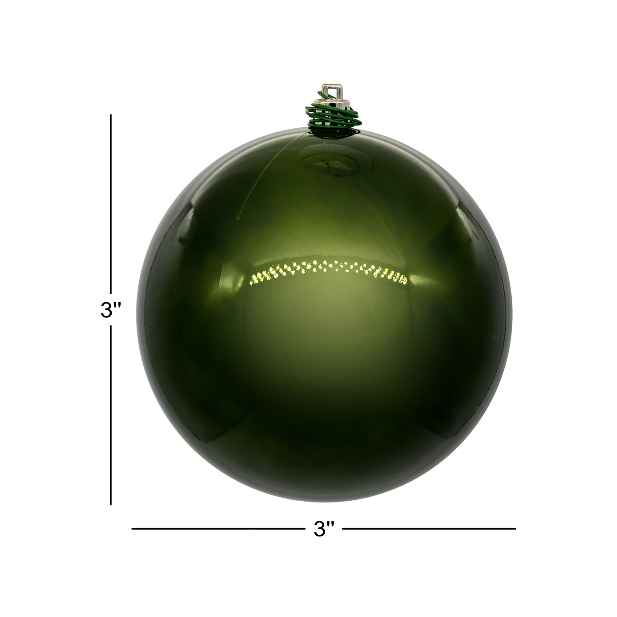 Christmas Ball Ornament (Set of 12), Juniper Green