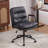 Office Chair,Mid Back Home Office Desk Task Chair With Wheels And Arms Ergonomic PU Leather Computer Rolling Swivel Chair With Padded Armrest,The Back Of The Chair Can Recline 40°-37497551