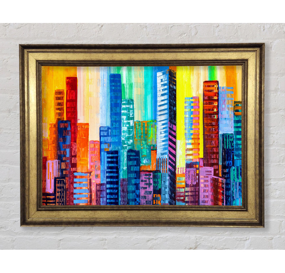 City Blocks Of Colour - Einzelne Bilderrahmen Kunstdrucke