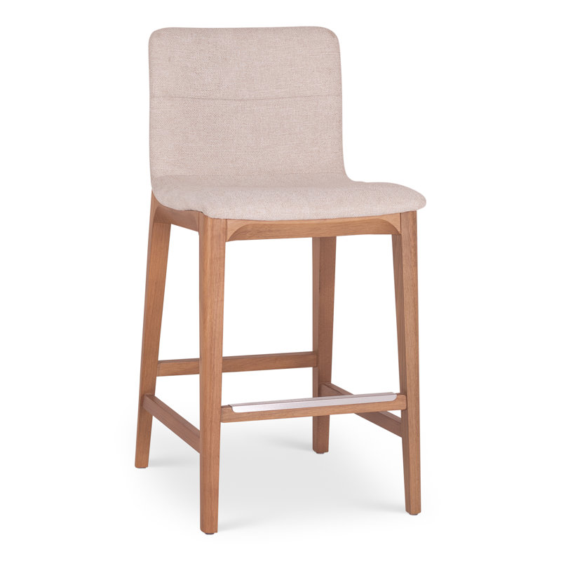 Modern Brazilian - Godan Stool, Harvest Natural Seat/Domasco Frame, Counter Stool (25.25” Seat Height)