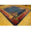 Tapis art déco chinois antique bleu marine