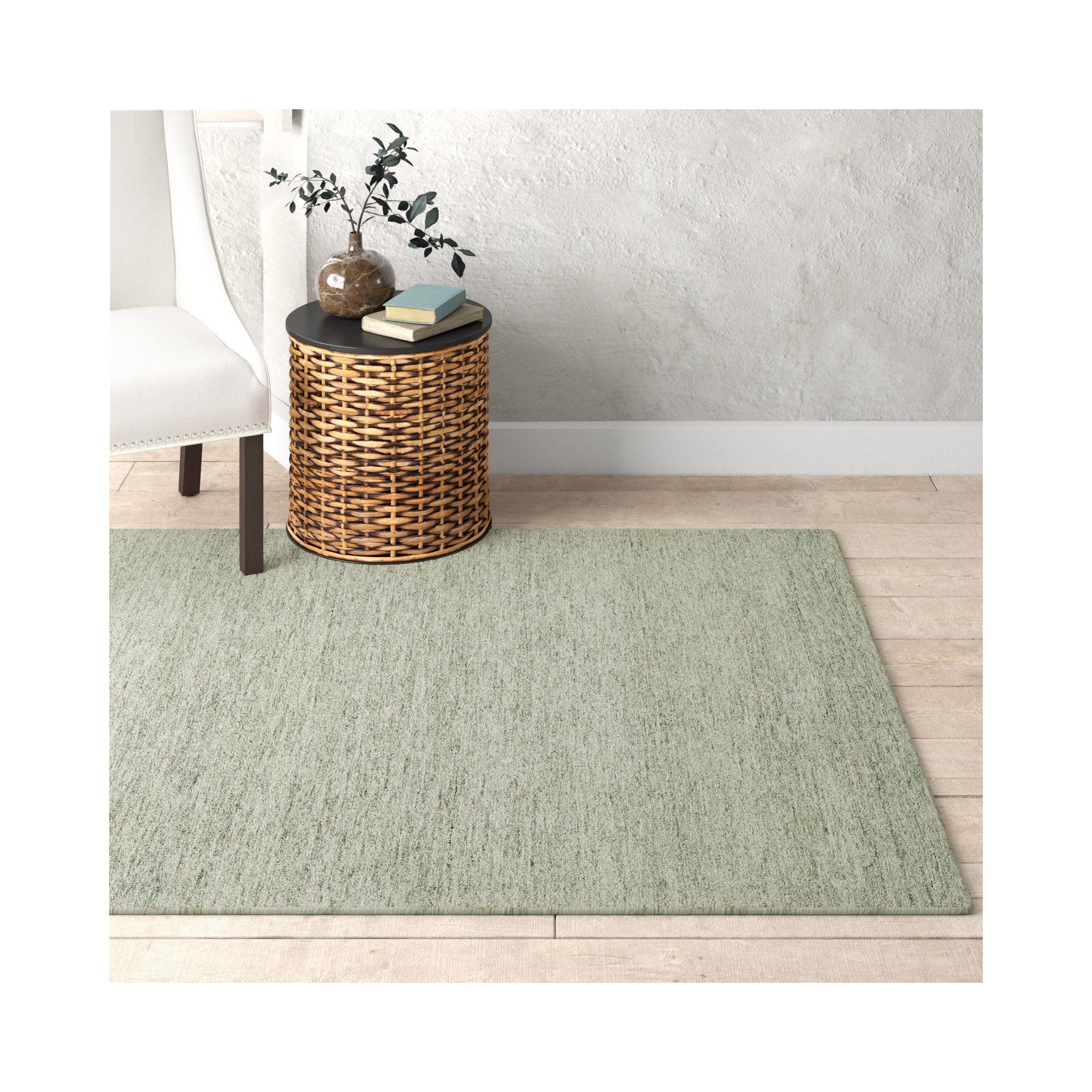 Isiah Handmade Wool Rug, Rectangle 8' x 10'