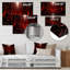Abstrait carré rouge en bois avec tunnel I - décoration murale en métal Tunnels-873122561