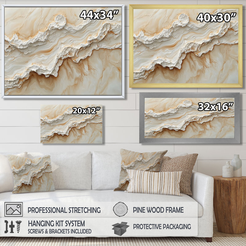 Woodmansee - Abstract Wall Art, H 30 po x l 40 po, Toile tendue sur cadre, Ne s’applique pas