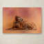 «Golden Retriever in the Sunset», reproduction d'impression sur toile tendue-31383367