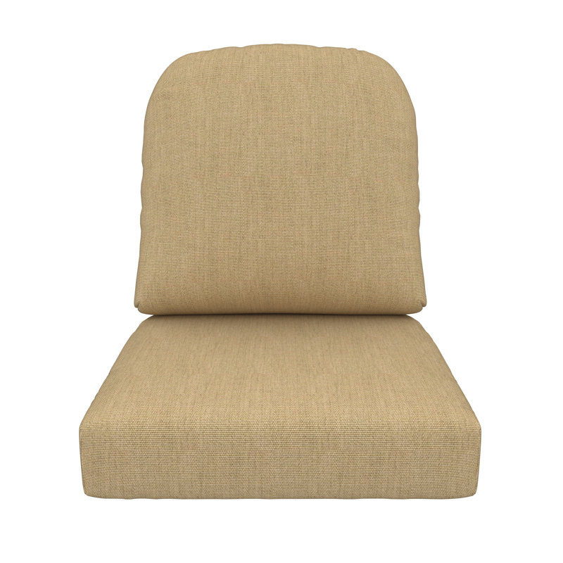 Outdoor Sunbrella® Seat/Back Cushion, Canvas Heather Beige Sunbrella® Canvas