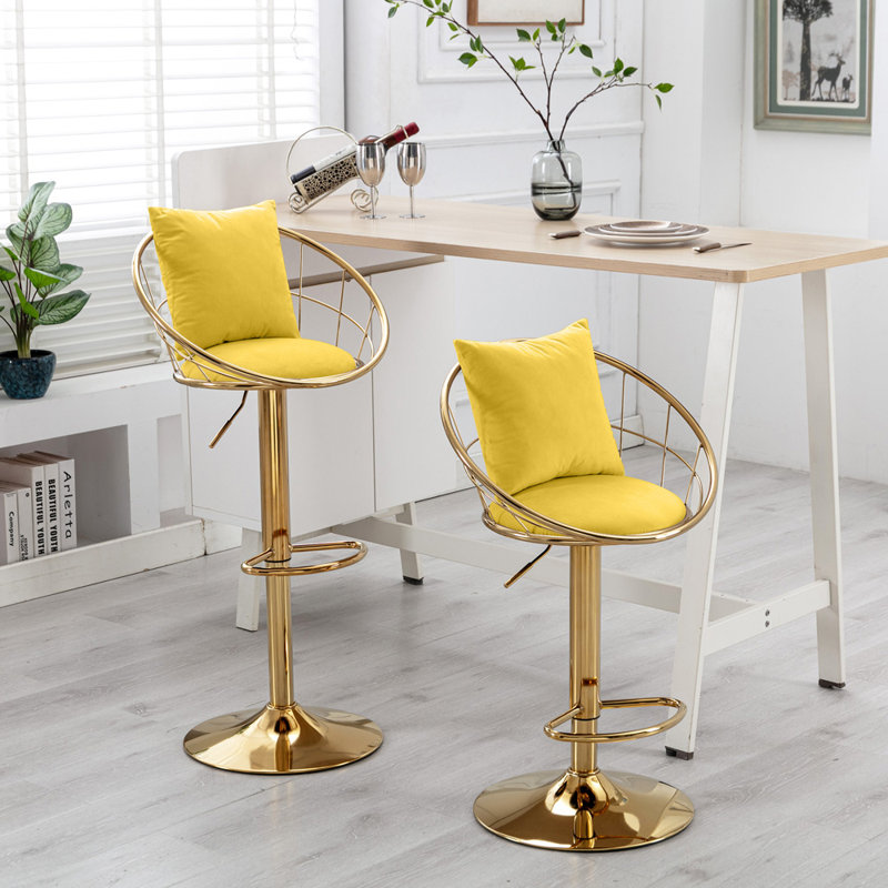 Tabouret de comptoir 23,25 po Nakyra, Yellow