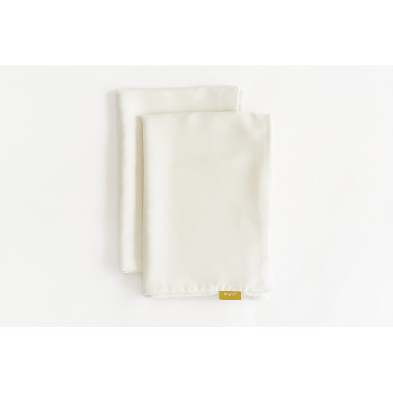 Brightr Eucalyptus Silk pillowcases with Copper Ions, White