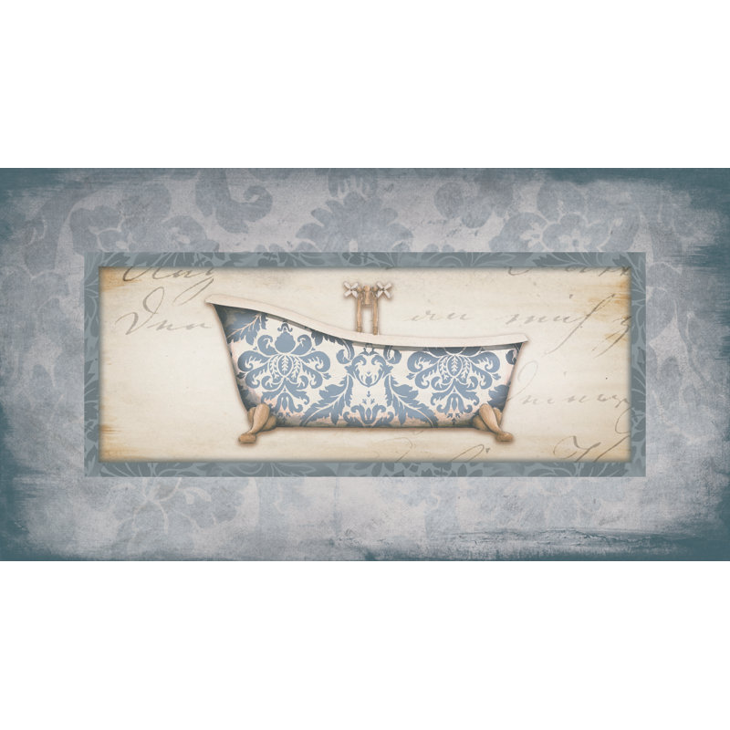 Blue Tub - Painting Print, 61cm H x 91cm W, Wrapped Canvas