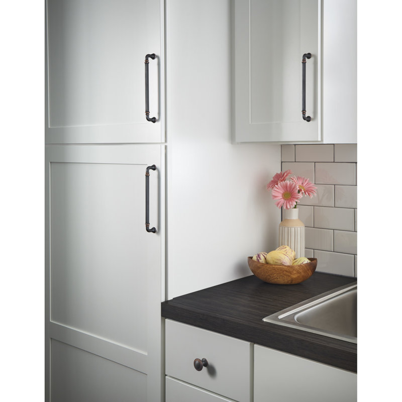 Reeded 12" Center to Center Bar Pull, Ash Gray, 3 3/4" Center to Center