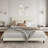 Upholstered Platform Bed Frame,  Fabric Headboard And Wooden Slats-1981414179-1981414181
