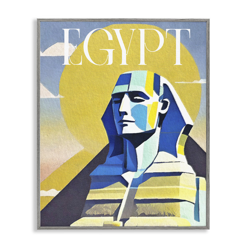 «Sphinx» par Égypte, estampe numérique encadrée par Daphne Polselli bg-852, Estampe numérique Farmhouse, H 30 po x l 24 po