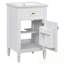 Meuble-lavabo de salle de bain avec lavabo, tablette réglable et tiroir inclinable-326669629
