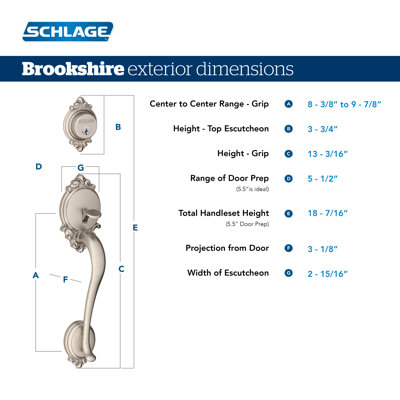 Brookshire Handleset with Deadbolt and Accent Door Lever and Rosette