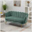 Petit canapé-causeuse moderne en chenille de 59 po de largeur avec petit canapé à deux places avec pieds en métal doré pour petit bureau-234657375