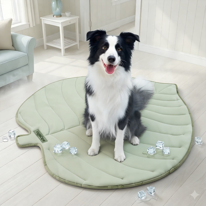  Tapis de refroidissement pour chien lavable, 35 po x 33 po, épais et durable, tapis de refroidissement pour animaux pliable pour l'intérieur et l'extérieur
