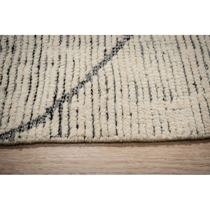 Tapis berbère ivoire beige noué à la main Marrakech Beige Whisper