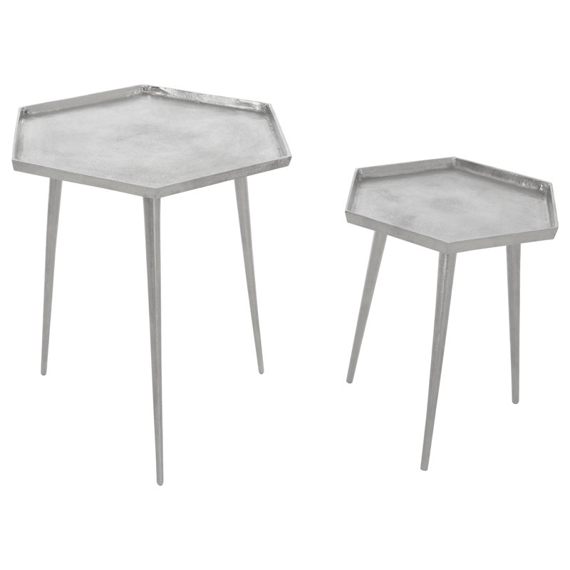 Set Of 2 Hexagonal Side Tables