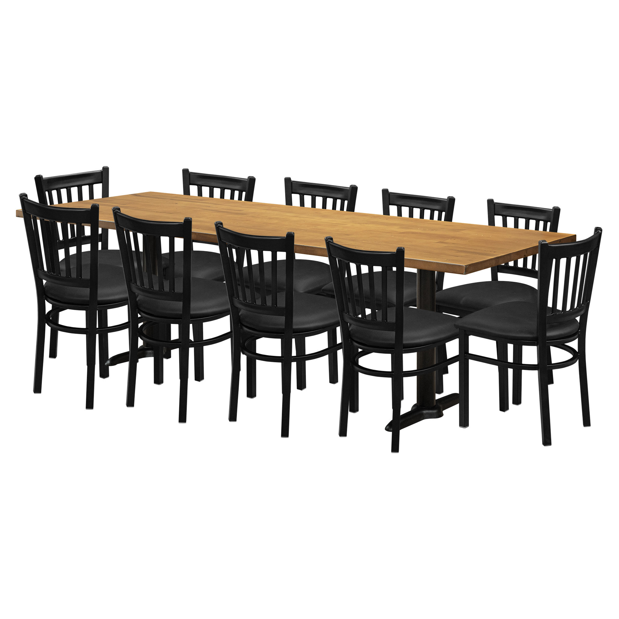 Restaurant Furniture by Barn Furniture 10-Person Dining Set 2 | Wayfair