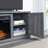 Franklin 60" Fireplace With 2 Doors In Grey