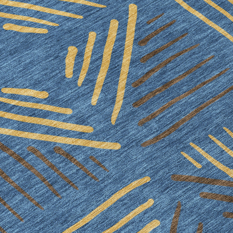 Machine Washable Indoor/Outdoor Kugler ACN2413 Geometric Rug, Rectangle 5' x 7'6"