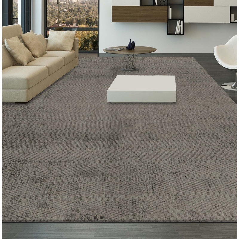 Striped Area Rug in Beige
