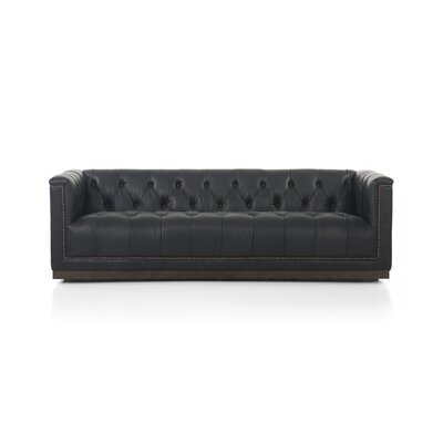 Byer 85.75"" Genuine Leather Square Arm Sofa -  Birch Laneâ¢, 0CE1E91A80784D6C8AAAA00326A7C631