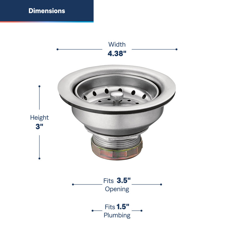 Moen® 3.5" Basket Strainer Kitchen Sink Drain