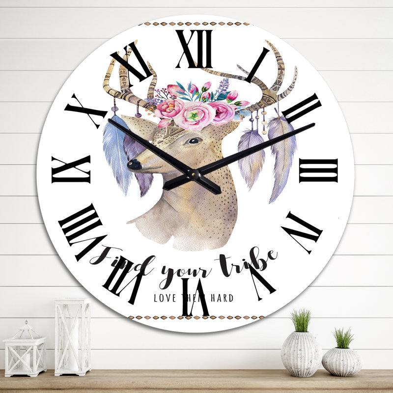 Horloge murale traditionnelle Find Your Tribe, Moyen