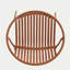 Ensemble de salle à manger d'extérieur moderne 7 pièces avec chaise empilable, orange et teck