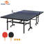 Ensemble de table de ping-pong pliable et portatif de 9 pi pour tennis de table de taille moyenne pliable et portatif avec 2 raquettes de tennis de table et 3 balles