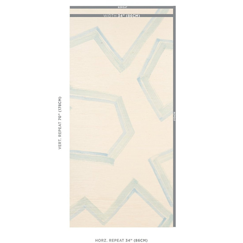 Enzo Sisal Wallpaper, Blue
