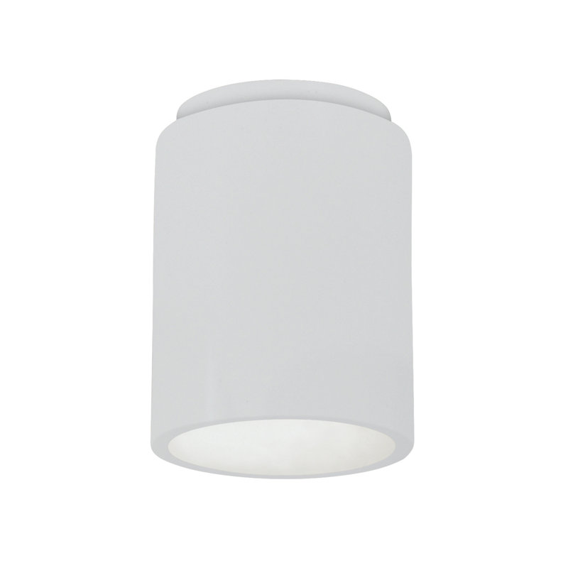 Plafonnier encastré 1 lumière 6,5 po Sumatra, Blanc mat, Incandescent (Not Included)