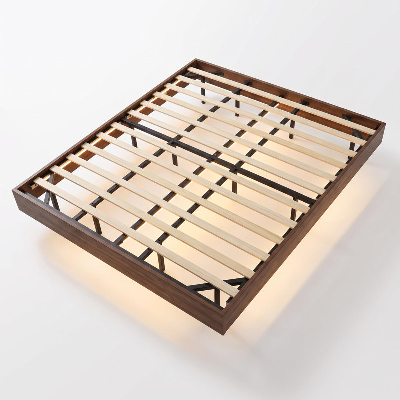Base de lit simple, Lit simple, Noyer