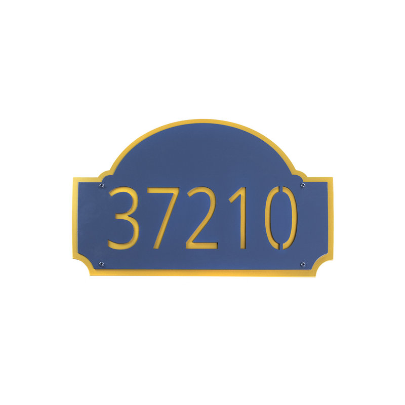 Fitzgerald Flush Mount One Line Wall Mount, Sea Blue/Gold