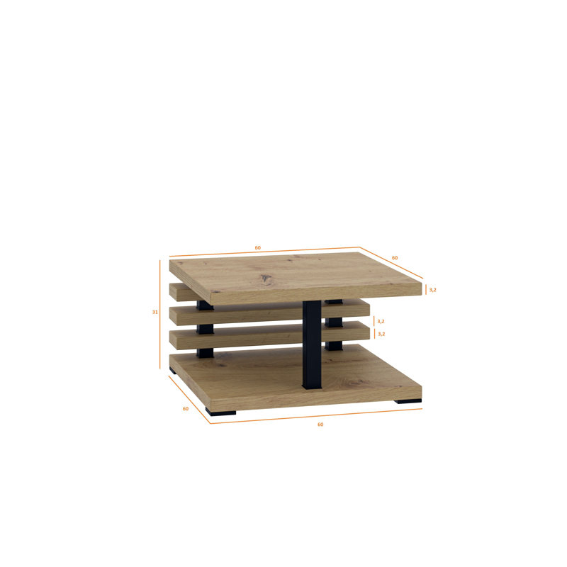 Floor Shelf Coffee Table, Wood