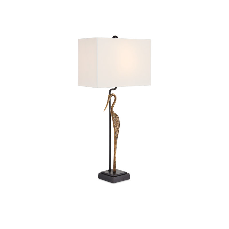 Lampe de table en laiton antique / noir 31,5 po Antigone