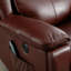 Fauteuil inclinable électrique en cuir véritable avec surdimensionné et massage électrique chauffé surdimensionné de 41,9 po