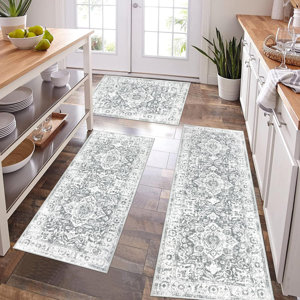 Farmhouse Kitchen Rugs Sets of 3 Non Slip