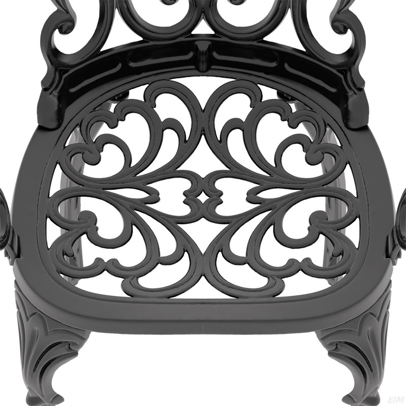Ensemble de meubles de patio en aluminium coulé avec coussins