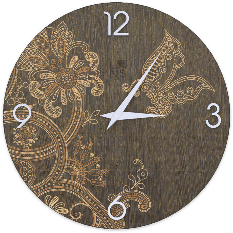 Dolcevita Wall Clock, 50cm H x 50cm W x 3cm D, White/Black