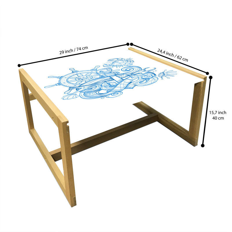 Isedore Sled Coffee Table, 62cm H x 74cm W x 40cm D