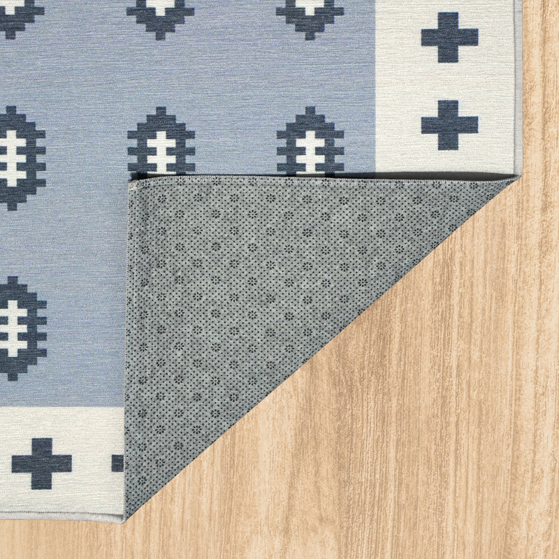 Tapis gris lavable Nordic Weave - 5 pi x 7 pi