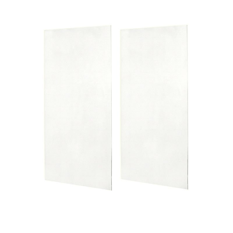 Paroi de douche à deux panneaux 96 "x 48" x 0,25 "Solid Surface, Blanc Tahiti