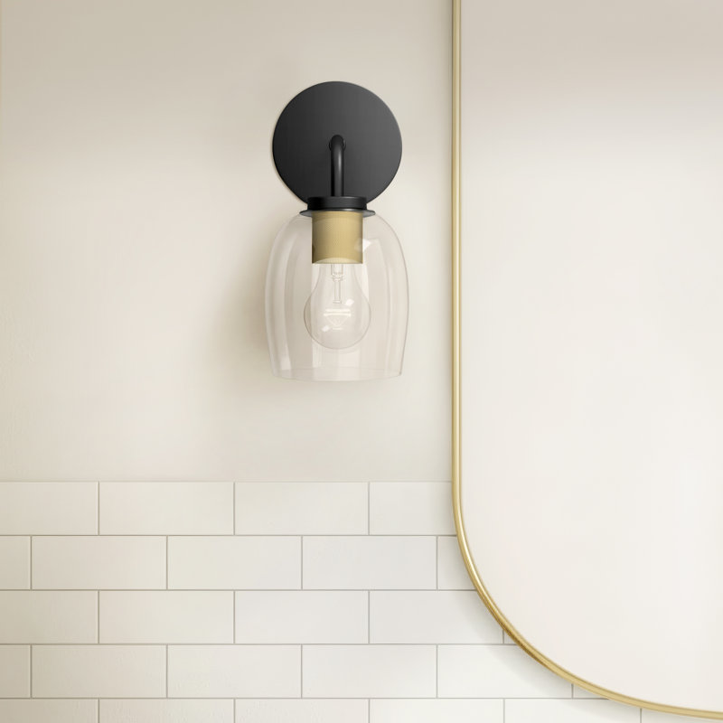 Avelin Dimmable Bath Sconce, Black