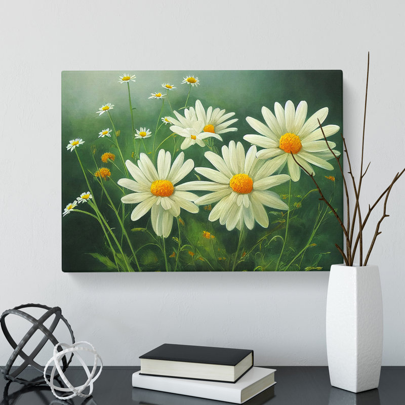 Daisy Flower - Wrapped Canvas, 35cm H x 50cm W x 3cm D