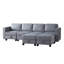 Canapé modulaire en velours à accoudoirs carrés 116 po-1431978416